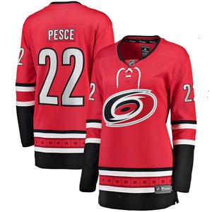 Brett Pesce Carolina Hurricanes Fanatics Branded Women's Alternate Breakaway Player Jersey - Red