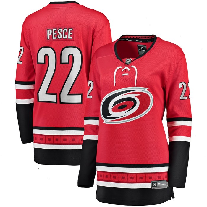 Brett Pesce Carolina Hurricanes Fanatics Branded Women's Alternate Breakaway Player Jersey - Red