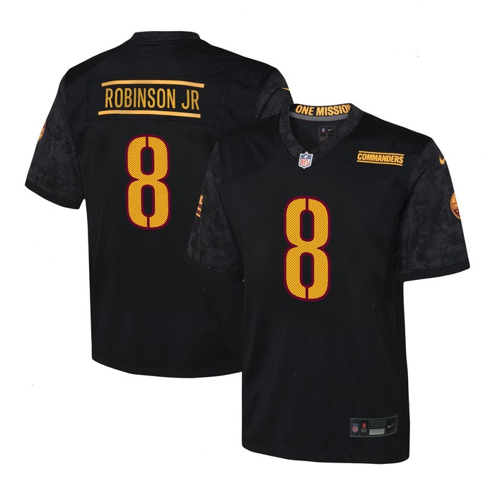 Brian Robinson Jr. Washington Commanders Nike Youth Game Jersey - Black