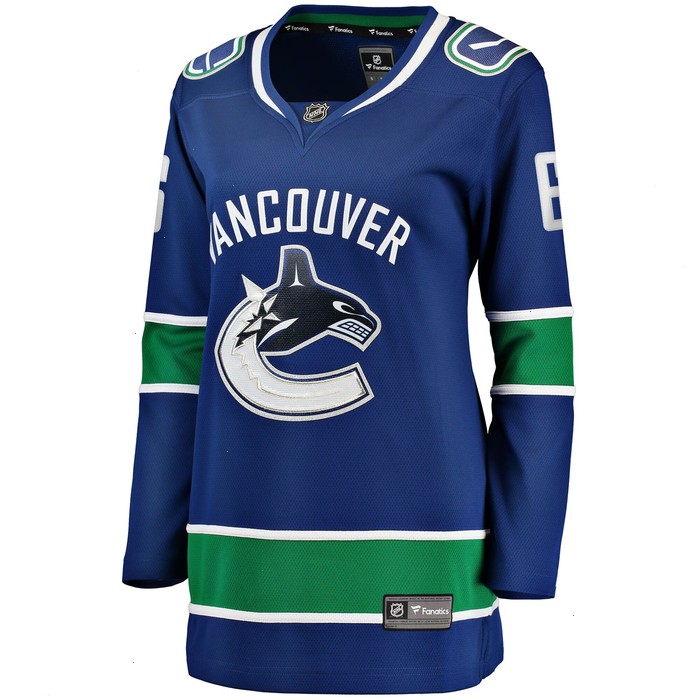 Brock Boeser Vancouver Canucks Fanatics Branded Women's Home Breakaway Player Jersey - Blue