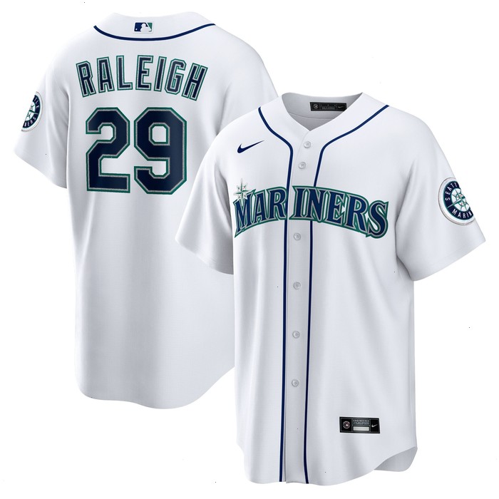 Cal Raleigh Seattle Mariners Nike Home Replica Jersey - White