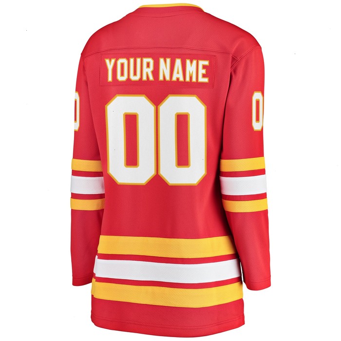 Calgary Flames Fanatics Branded Women's Home Breakaway Custom Jersey - Red