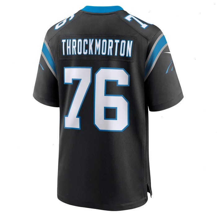 Calvin Throckmorton Carolina Panthers Nike Team Game Jersey - Black