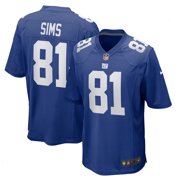 Cam Sims New York Giants Nike Team Game Jersey - Royal