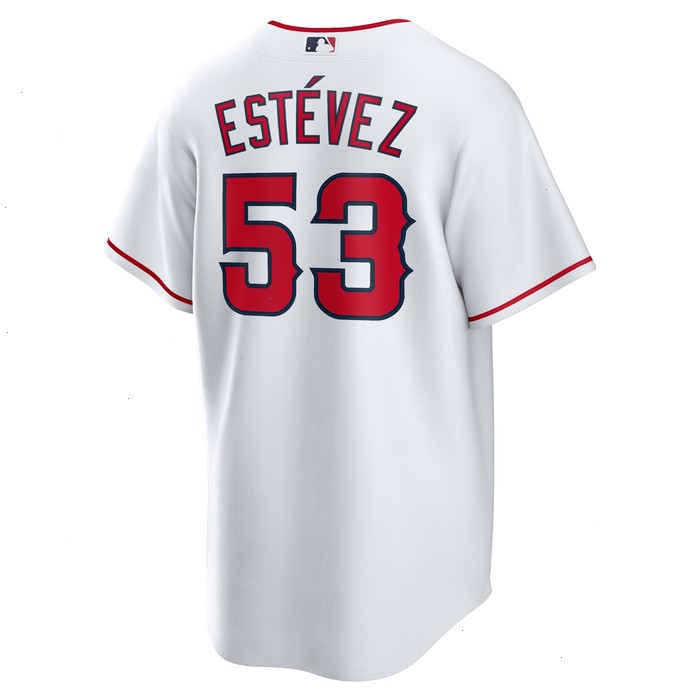 Carlos Estevez Los Angeles Angels Nike Home Replica Player Jersey - White