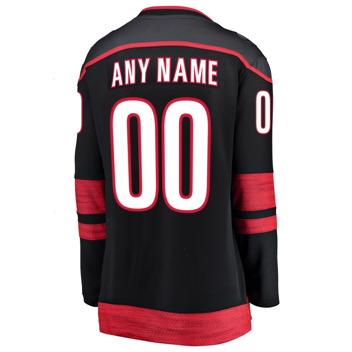 Carolina Hurricanes Fanatics Branded Women's Home Breakaway Custom Jersey - Black