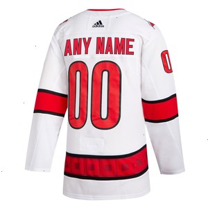 Carolina Hurricanes adidas 2020/21 Away Custom Authentic Jersey - White