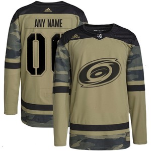 Carolina Hurricanes adidas Military Appreciation Team Authentic Custom Practice Jersey - Camo