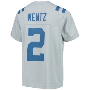 Carson Wentz Indianapolis Colts Nike Youth Inverted Team Game Jersey - Gray