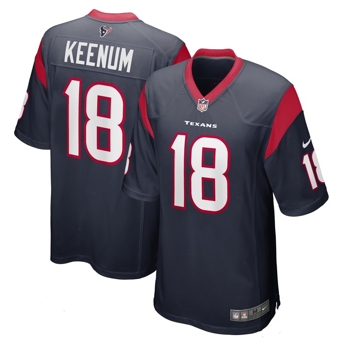 Case Keenum Houston Texans Nike Game Player Jersey - Navy