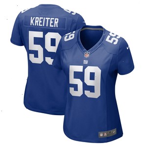 Casey Kreiter New York Giants Nike Women's Team Game Jersey - Royal