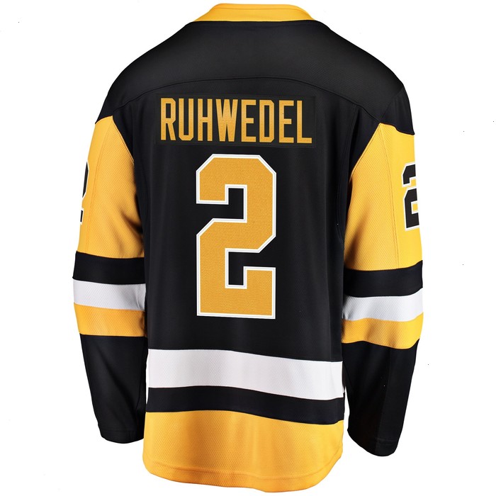 Chad Ruhwedel Pittsburgh Penguins Fanatics Branded Home Breakaway Player Jersey - Black