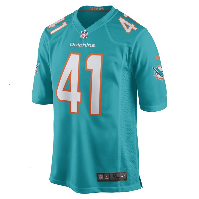 Channing Tindall Miami Dolphins Nike Game Player Jersey - Aqua