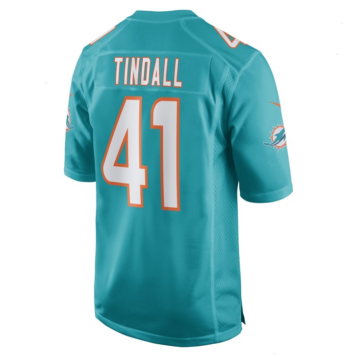 Channing Tindall Miami Dolphins Nike Game Player Jersey - Aqua