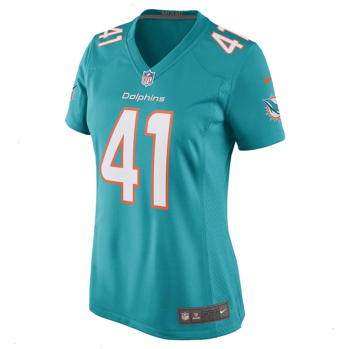 Channing Tindall Miami Dolphins Nike Women's Game Player Jersey - Aqua