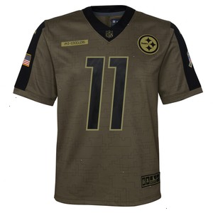 Chase Claypool Pittsburgh Steelers Nike Youth 2021 Salute To Service Game Jersey - Olive