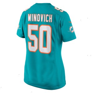 Chase Winovich Miami Dolphins Nike Women's Team Game Jersey - Aqua