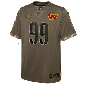 Chase Young Washington Commanders Nike Youth 2022 Salute To Service Player Limited Jersey - Olive