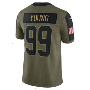 Chase Young Washington Football Team Nike 2021 Salute To Service Limited Player Jersey - Olive