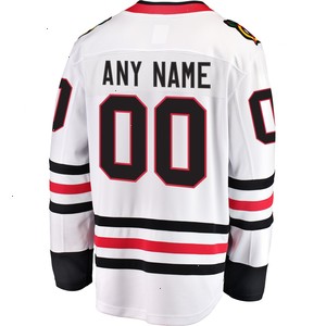 Chicago Blackhawks Fanatics Branded Away Breakaway Custom Jersey - White