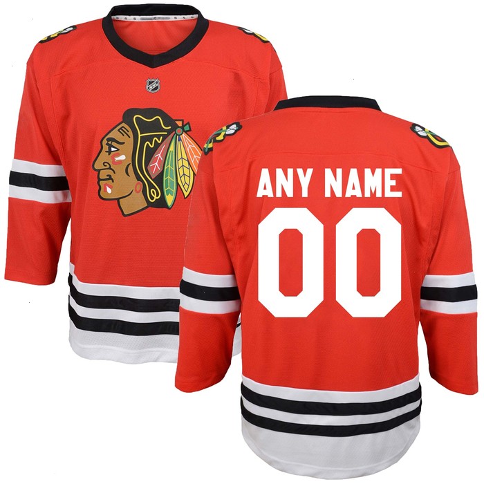 Chicago Blackhawks Youth Replica Custom Jersey - Red