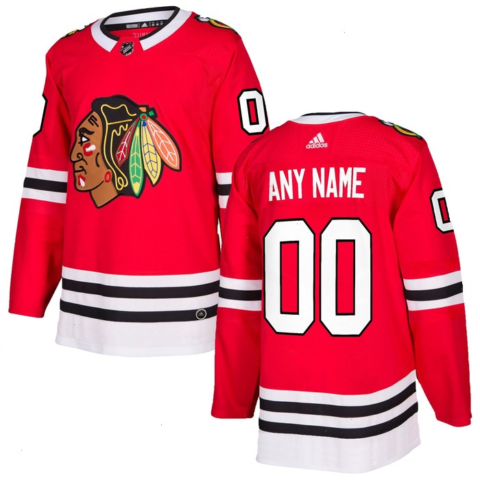 Chicago Blackhawks adidas Authentic Custom Jersey - Red