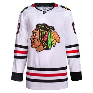 Chicago Blackhawks adidas Away Primegreen Authentic Pro Custom Jersey - White