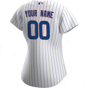 Chicago Cubs Nike Women's Home Replica Custom Jersey - White