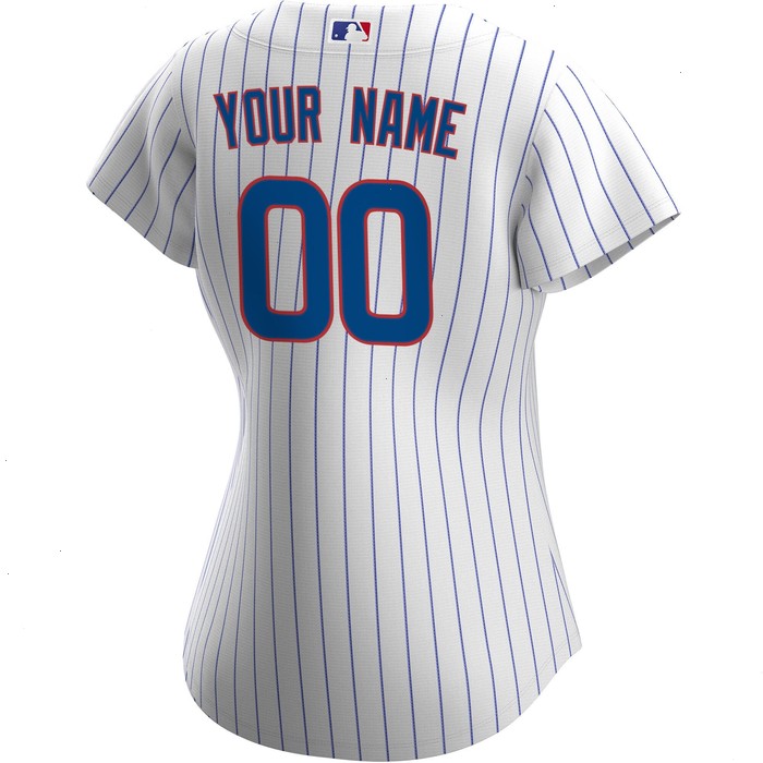 Chicago Cubs Nike Women's Home Replica Custom Jersey - White