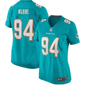 Christian Wilkins Miami Dolphins Nike Women's Game Jersey - Aqua