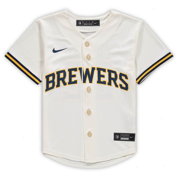 Christian Yelich Milwaukee Brewers Nike Preschool Home Replica Player Jersey - Cream