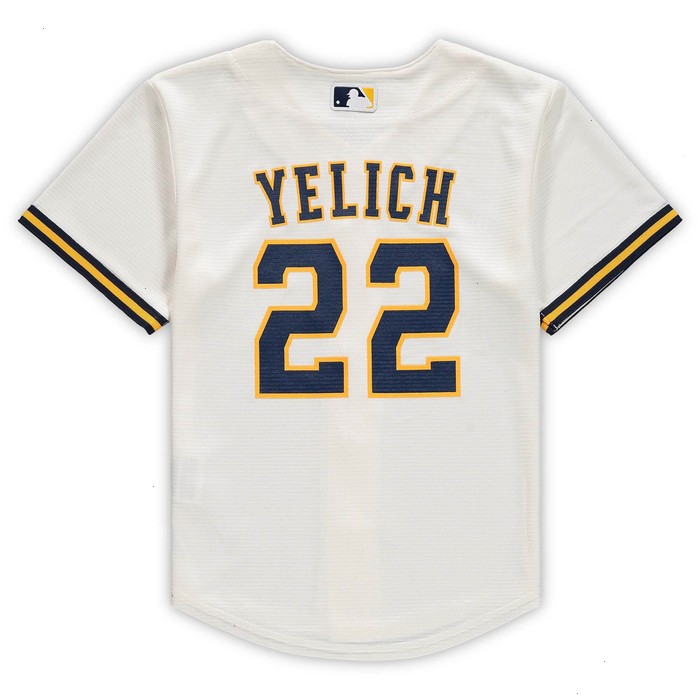 Christian Yelich Milwaukee Brewers Nike Preschool Home Replica Player Jersey - Cream