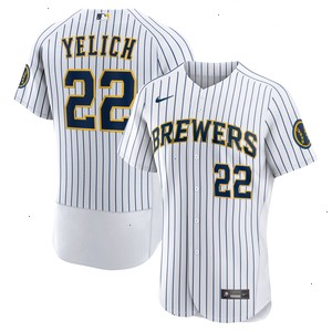 Christian Yelich Milwaukee Brewers Nike Team Alternate Authentic Player Jersey - White