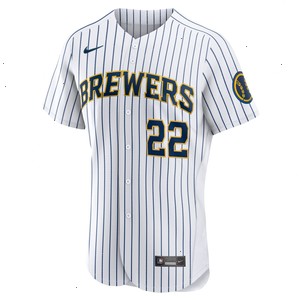 Christian Yelich Milwaukee Brewers Nike Team Alternate Authentic Player Jersey - White