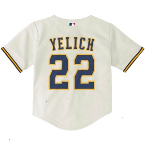 Christian Yelich Milwaukee Brewers Nike Toddler Home Replica Player Jersey - Cream