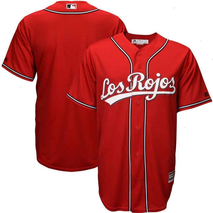 Cincinnati Reds Majestic Alternate Los Rojos Cool Base Jersey - Scarlet