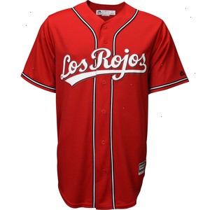 Cincinnati Reds Majestic Alternate Los Rojos Cool Base Jersey - Scarlet