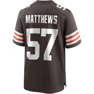 Clay Matthews Cleveland Browns Nike Game Retired Player Jersey - Brown