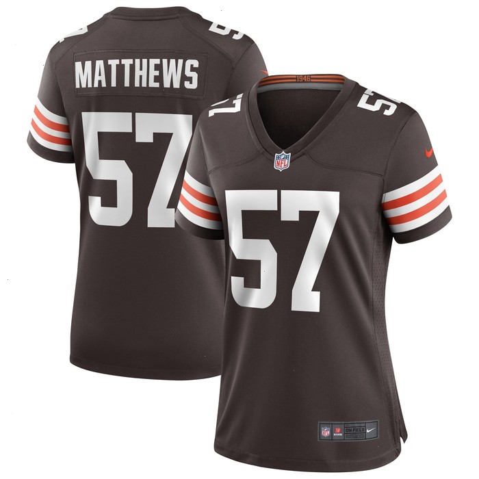 Clay Matthews Cleveland Browns Nike Women's Game Retired Player Jersey - Brown