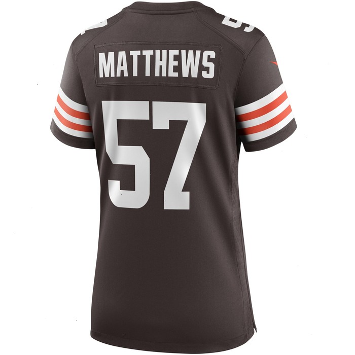 Clay Matthews Cleveland Browns Nike Women's Game Retired Player Jersey - Brown