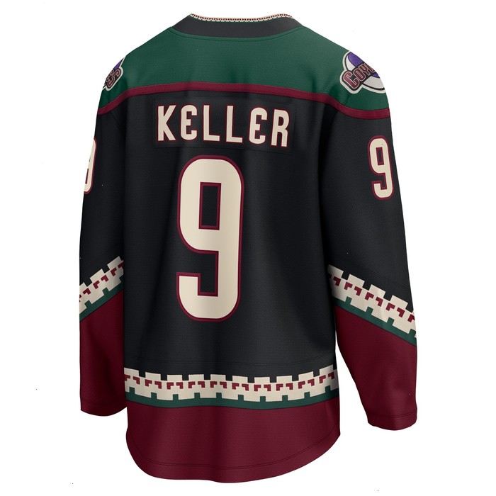 Clayton Keller Arizona Coyotes Fanatics Branded Home Premier Breakaway Player Jersey - Black