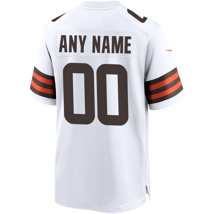 Cleveland Browns Nike Custom Game Jersey - White