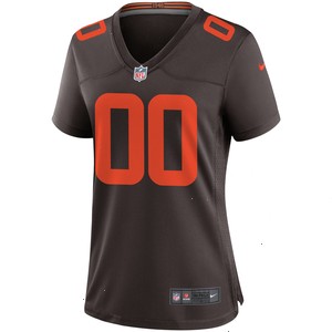 Cleveland Browns Nike Women's Alternate Custom Game Jersey - Brown