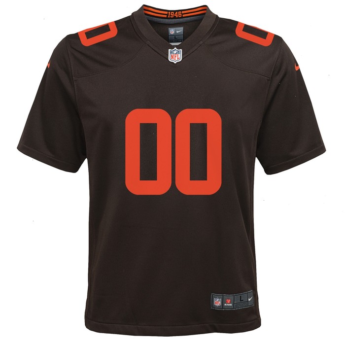 Cleveland Browns Nike Youth Alternate Custom Game Jersey - Brown