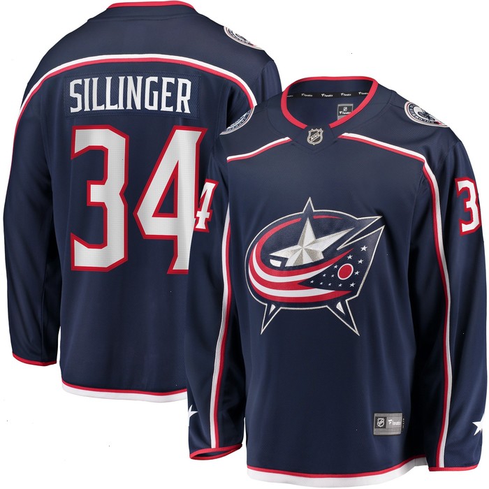 Cole Sillinger Columbus Blue Jackets Fanatics Branded Home Breakaway Player Jersey - Navy