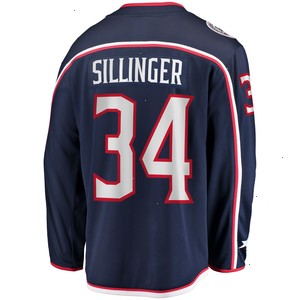 Cole Sillinger Columbus Blue Jackets Fanatics Branded Home Breakaway Player Jersey - Navy