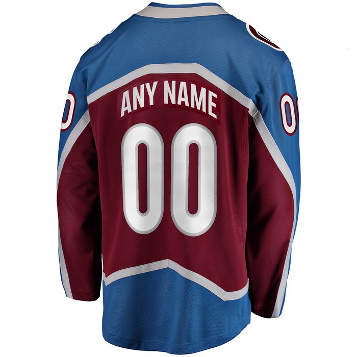 Colorado Avalanche Fanatics Branded Home 2022 Stanley Cup Champions Breakaway Custom Jersey - Burgundy