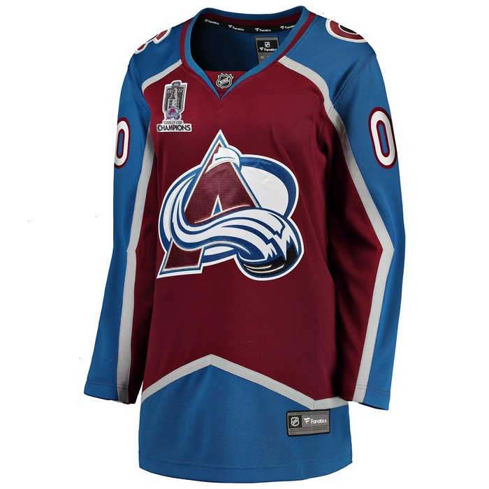 Colorado Avalanche Fanatics Branded Women's Home 2022 Stanley Cup Champions Breakaway Custom Jersey - Burgundy