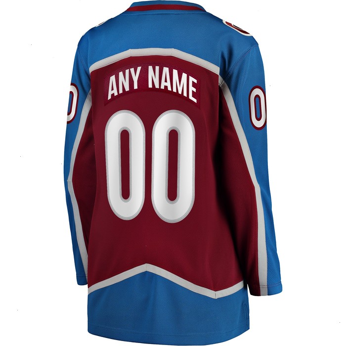 Colorado Avalanche Fanatics Branded Women's Home 2022 Stanley Cup Champions Breakaway Custom Jersey - Burgundy