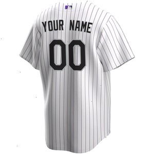 Colorado Rockies Nike Home Replica Custom Jersey - White